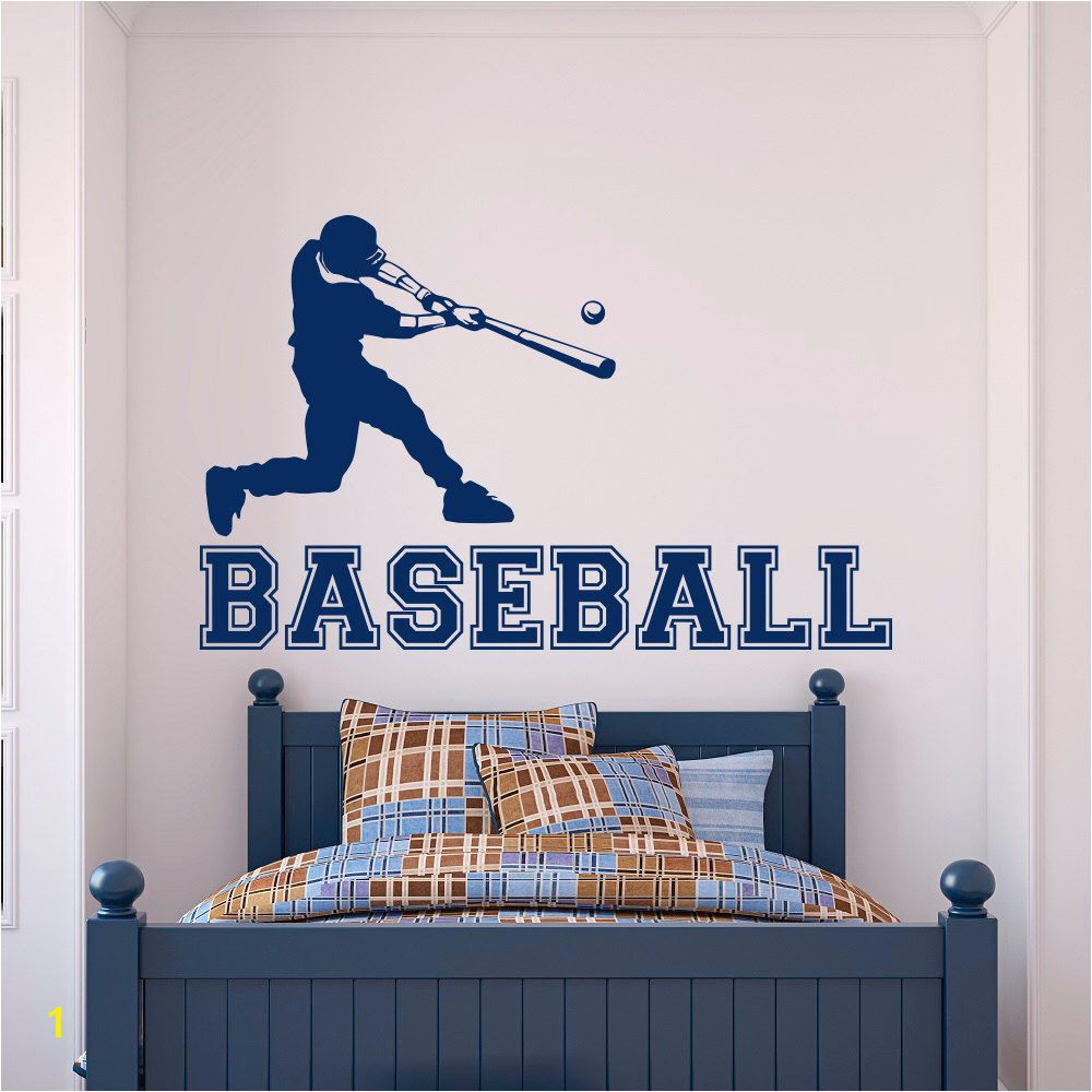 Baseball Speler Muurtattoo Gym Sport Muur Vinyl Stickers Voor Jongens slaapkamer Tieners Kinderkamer College Wall Art Home Decor Mural A89