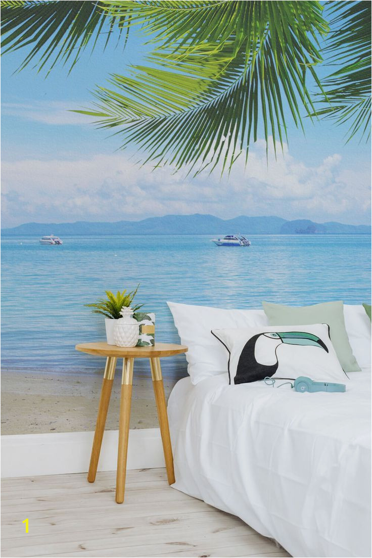 Bedroom Wallpaper Ideas Jealous of this view This beach wallpaper mural takes you right