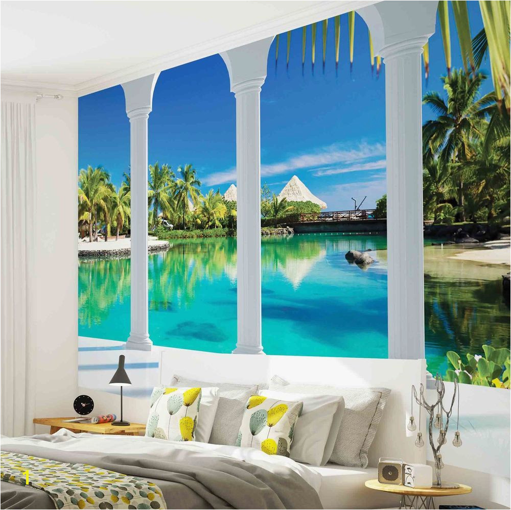 WALL MURAL PHOTO WALLPAPER 2357P Beach Tropical Paradise Arches Bedroom Canvas Beach Room
