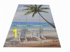 Hidden Beach SK Tile Mural Beach scene tile murals are great as part of