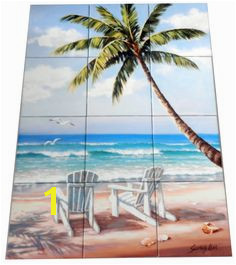 Hidden Beach SK Tile Mural Digitally reproduced for tiles and depicts two white