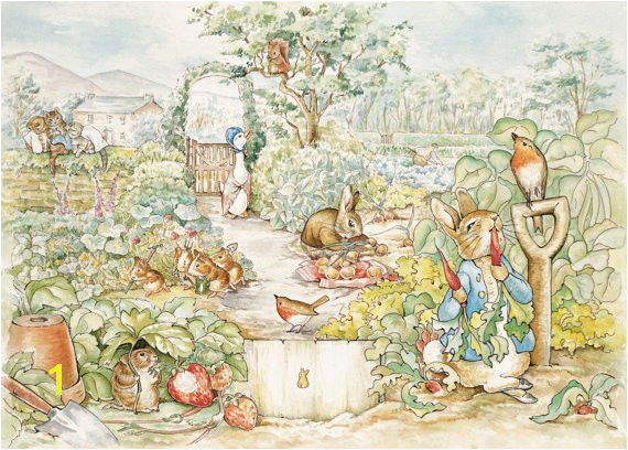 Beatrix Potter Peter Rabbit Scene Wall Mural