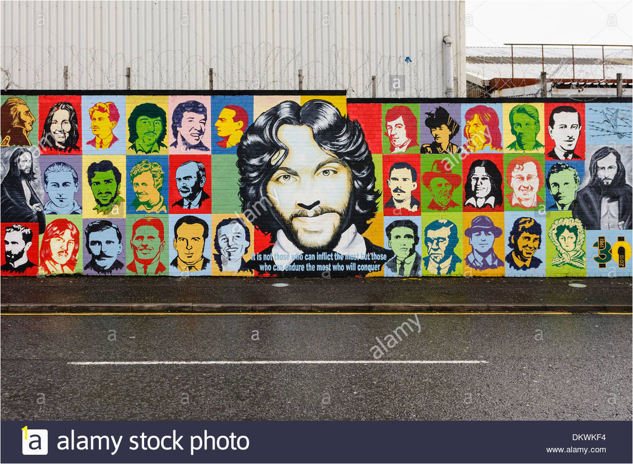 Irish Republican mural at the International Peace Wall Belfast Stock Image