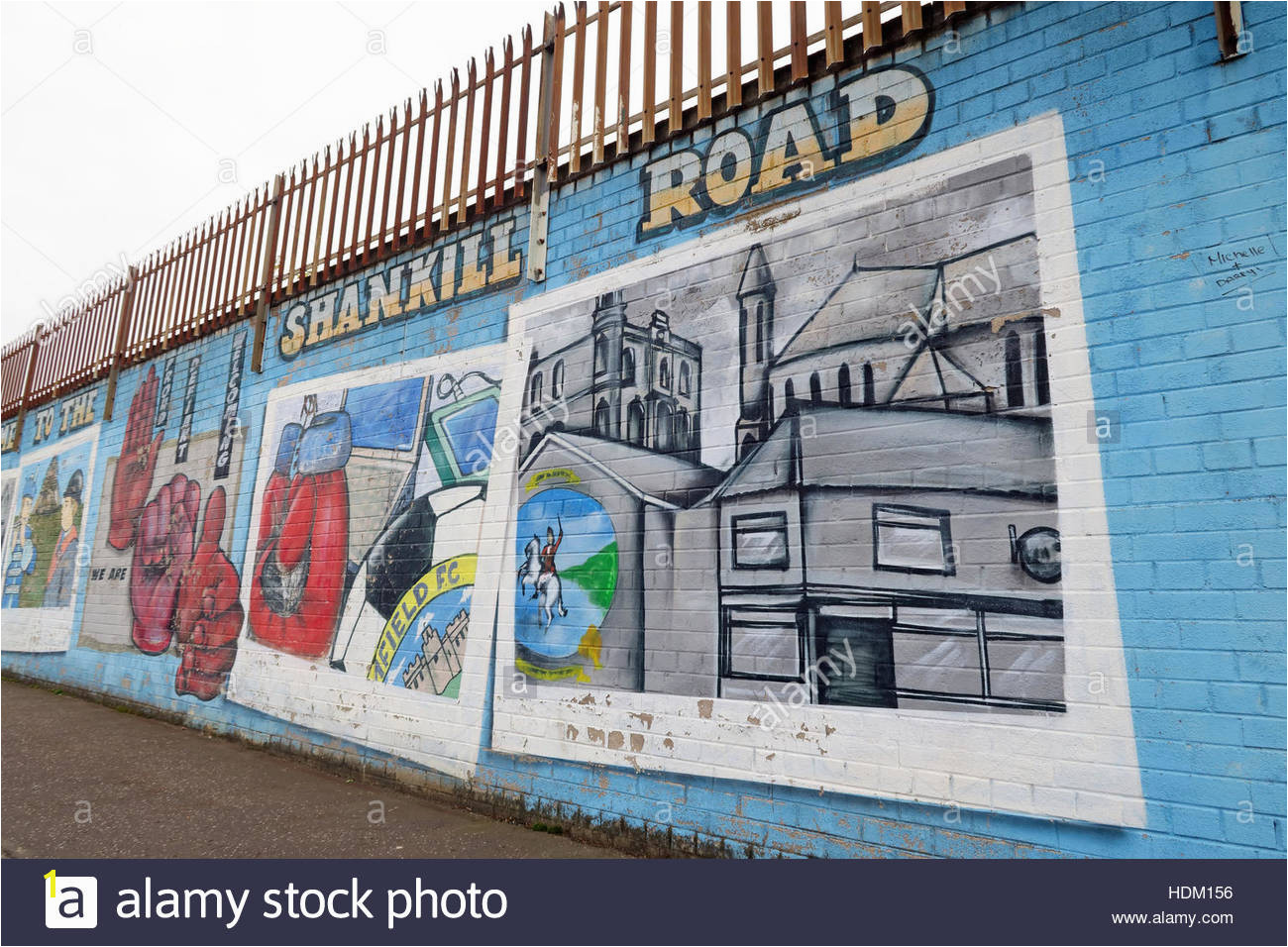 Shankill Road Belfast International Peace Wall Cupar way West Belfast NI