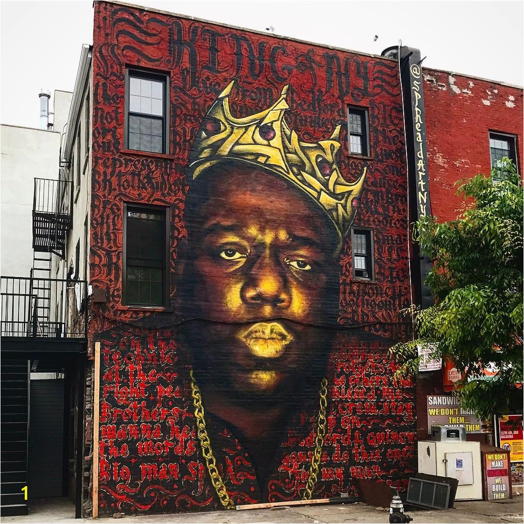 Biggie Smalls Mural in Bed Stuy May e Down