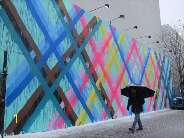 Bowery Wall Mural Maya Hayuk Paints Fluorescent Stripes for Her New Bowery Mural