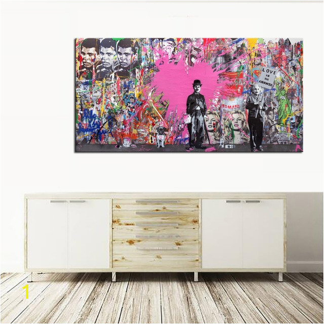 Boxing Muhammad Ali Wall Art Canvas Painting Love Is Answer Pop Art Graffiti Digital Prints on Canvas Posters Living Room Decor