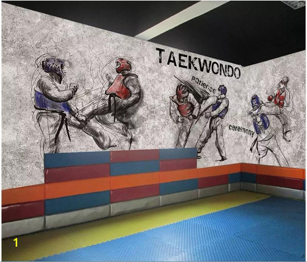 custom photo 3d wallpaper Taekwondo gym boxing background martial arts hall living room home improvement wallpaper