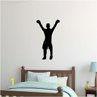 Zoomie Kids Wilbert Boxer Boxing Silhouette Wall Decal