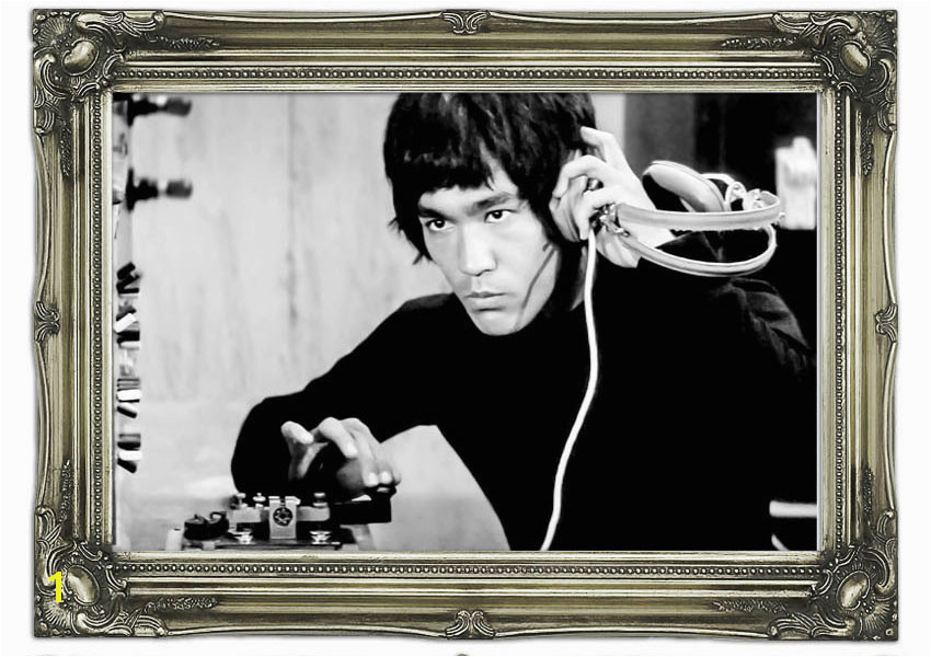 Printed Wall Mural Bruce Lee DJ Club Vinyl A