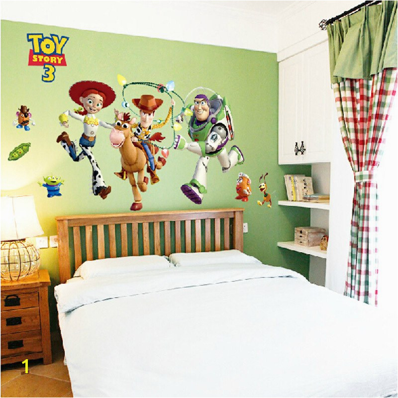 Wand Malerei Buzz Lightyear Toy Story Tapete Vinyl Wand Aufkleber Für Kinder Zimmer Dekor 60 90 cm Große Größe wand Aufkleber Lot in Wand Malerei Buzz