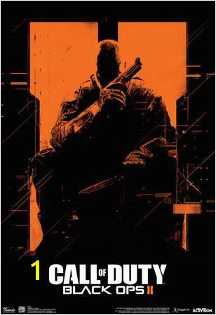 call of duty black ops 2 orange video game poster u L F7P1EM0