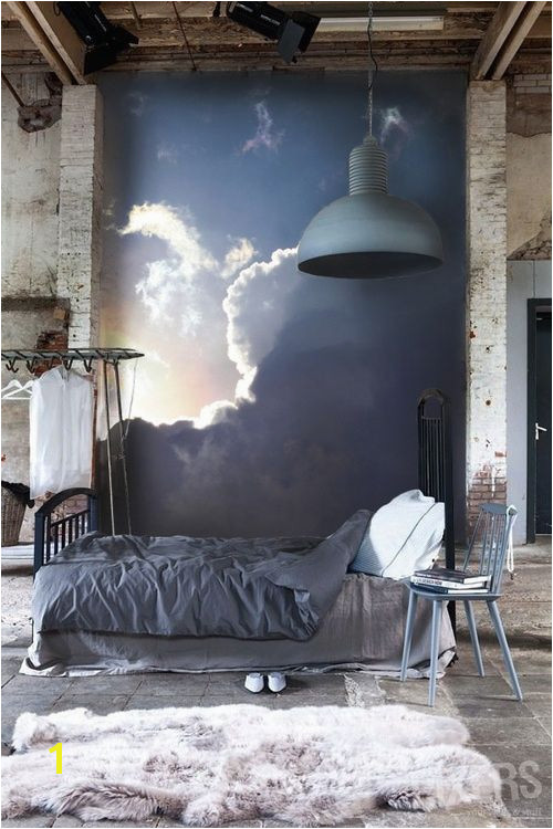 Instead of painting a mural blow up a realistic photo This looks so calming and cozy