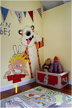 Calvin and Hobbes mural I wish I d done this in my son s room