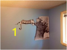 Not an original idea but here s our Calvin and Hobbes mural for our baby s room