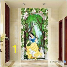3D Snow White Princess Flower Arch Forest Corridor Entrance Wall Mural Decals Art Prints Wallpaper 006
