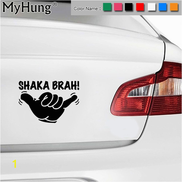 14 9 9CM New Vinyl Car Body Stickers Shaka Brah Hawaii Aloha Surf Car Window