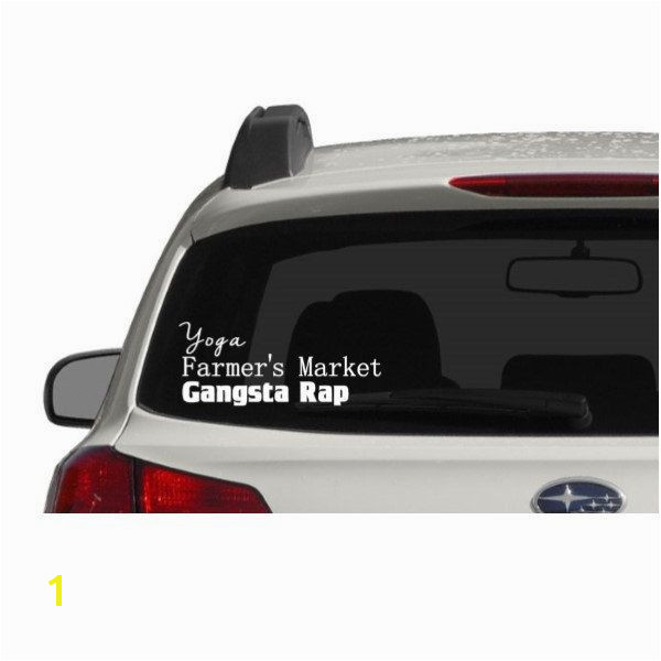 Its a PNW thing Yoga Farmer s Market Gangsta Rap window decal laptop sticker window cling by TimberTextiles on Etsy