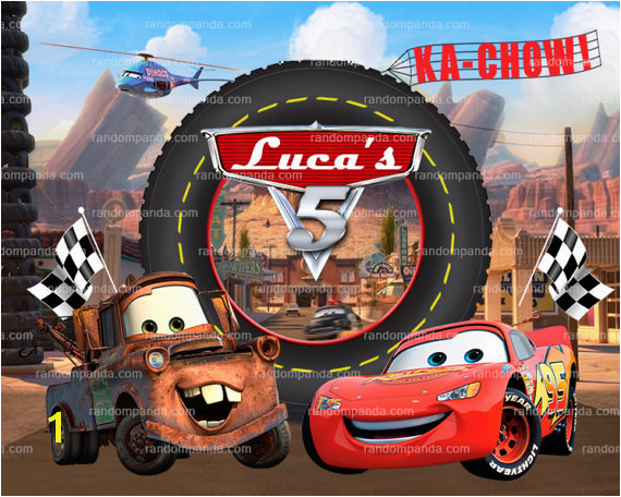 Personalize Kids Poster Lightning Mcqueen Poster Disney Cars Party Wall Art