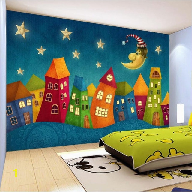 Custom Wall Paper Cartoon Children Castle 3D Wall Murals Kids Bedroom Eco Friendly Non Woven Wallpaper Murales De Pared 3D