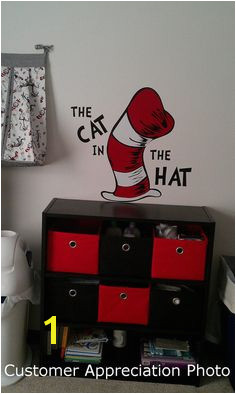 Cat in the Hat Children s Vinyl Wall Decal 22 by ThatsTotallyCool $29 99 Baby Goods