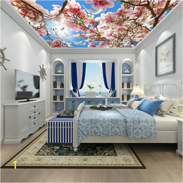 Ceiling Murals for Sale Ceiling Wall Papers 3 D Pink Flower Sky Wall Paper Murals