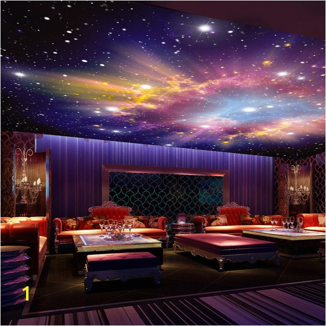 Custom Mural 3D Star Nebula Night Sky Wall Painting Ceiling Smallpox Wallpaper Bedroom Sofa TV Background Galaxy Wallpaper