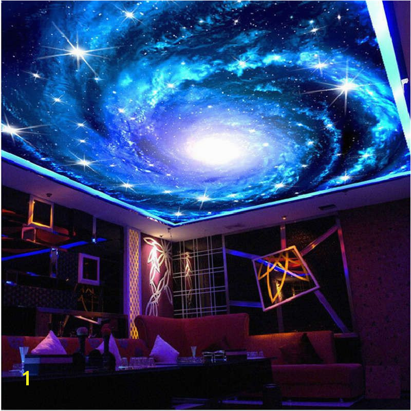 Starry Sky Galaxy Full Wall Ceiling Mural Wallpaper Print Home 3D Decal SweetHome