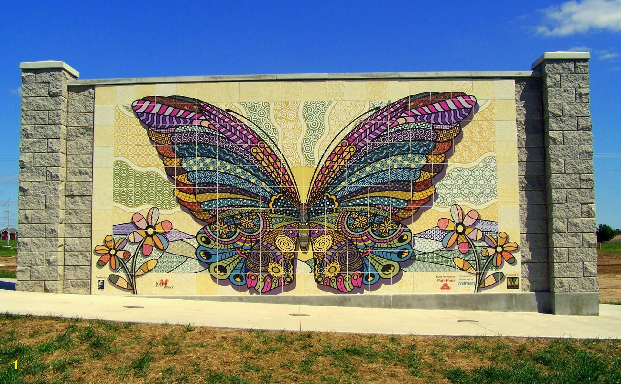 "Butterfly Mural" made of our ceramic tiles Was dedicated to the victims of the horrific tornado that hit Joplin five years ago