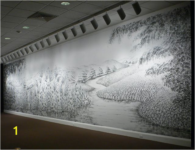 Charcoal Murals A Finger Painted Mural Made with Charcoal Dust