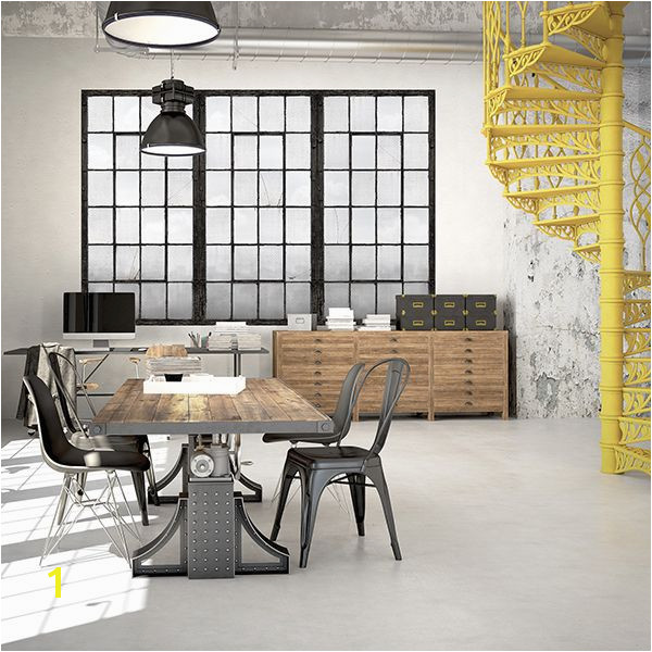 Charcoal Murals Industrial Texture Charcoal Warehouse Windows Mural Wallpaper by A