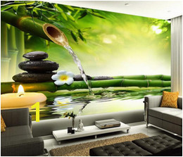 bamboo wall murals 2019 Customize any size 3D wall murals living room modern fashion