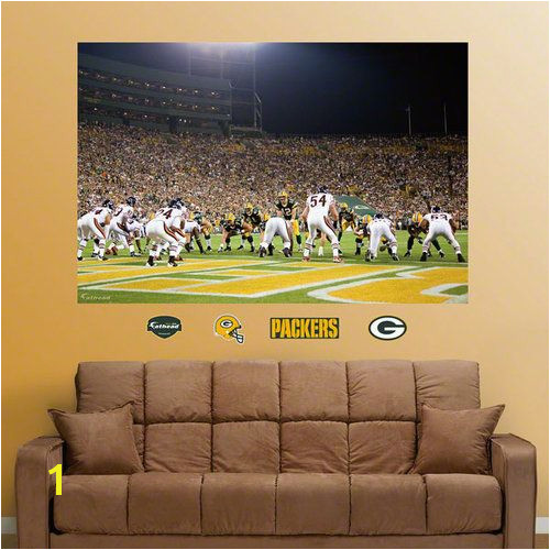 NFL Green Bay Packers Chicago Bears End Zone Mural Fathead