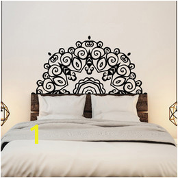 Headboard Wall Sticker Wall Mural Bed Bedside Mandala Vinyl Decals Kids Room Bedroom Giant Headboard Flower Home Decor