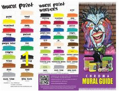 Chroma Mural Paint & Chroma Mural Paint Markers Colors with Pigments