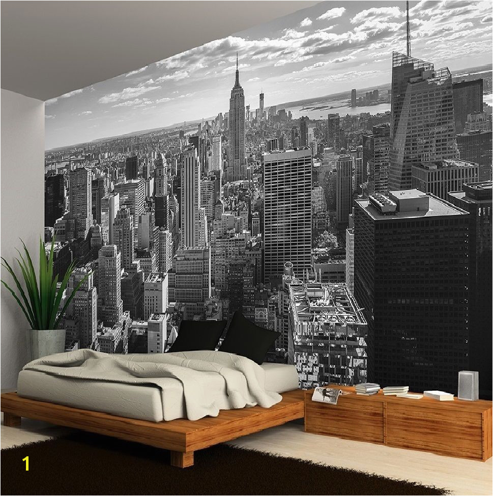 City Skyline Murals Wallpaper New York City Skyline Black White Wallpaper Wall Mural