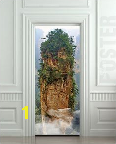 Door STICKER fantasy rock mountain Unbranded Fridge Stickers Door Stickers Peel And Stick