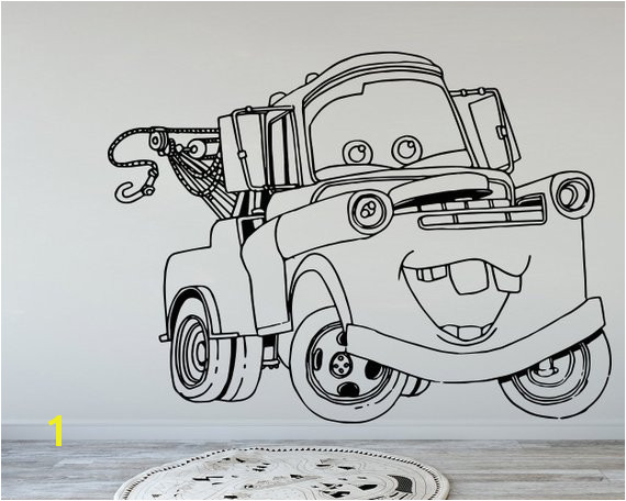 Tom Mater Cars Disney Wall Decal Wall Art Wall Stickers Kids Room Decor Cute Stickers Vinyl