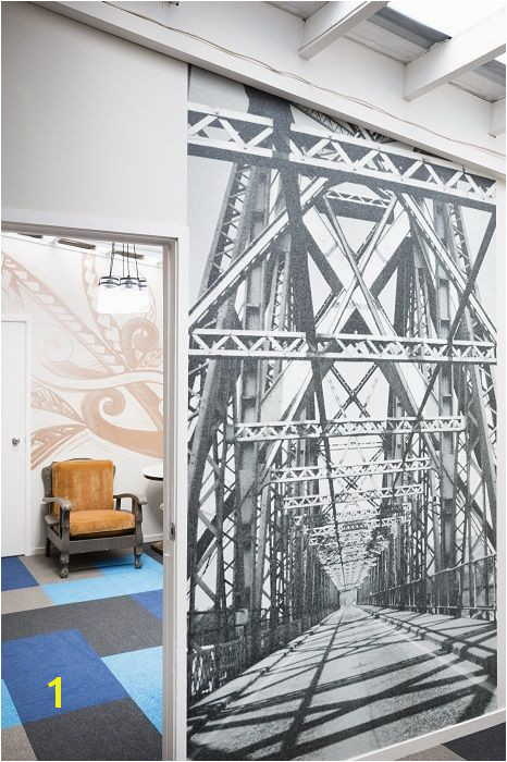 Commercial Wall Murals the Final Reveal Industrial Style Wallpaper Mural From the Trendy
