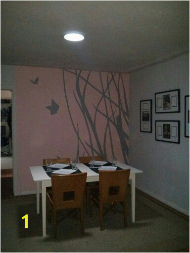 Contemporary Wall Murals Interior butterfly Silhouette Hand Painted Accent Wall Mural Modern Design