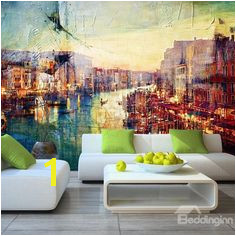 Natural Country Style Riverside Scenery Waterproof Splicing 3D Wall Murals