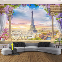 Custom Any Size Wallpaper 3D Stereo Rome Column Paris Tower Murals Restaurant Living Room Bedroom Backdrop Wall Decor 3 D