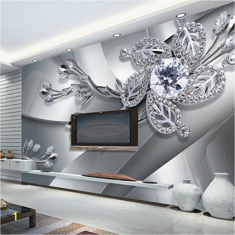 Custom Wall Murals From Photo Custom Any Size 3d Wall Mural Wallpaper Diamond Flower Patterns