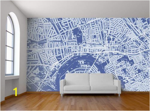 Custom Wall Murals toronto Custom Map Wall Murals by Wallpapered