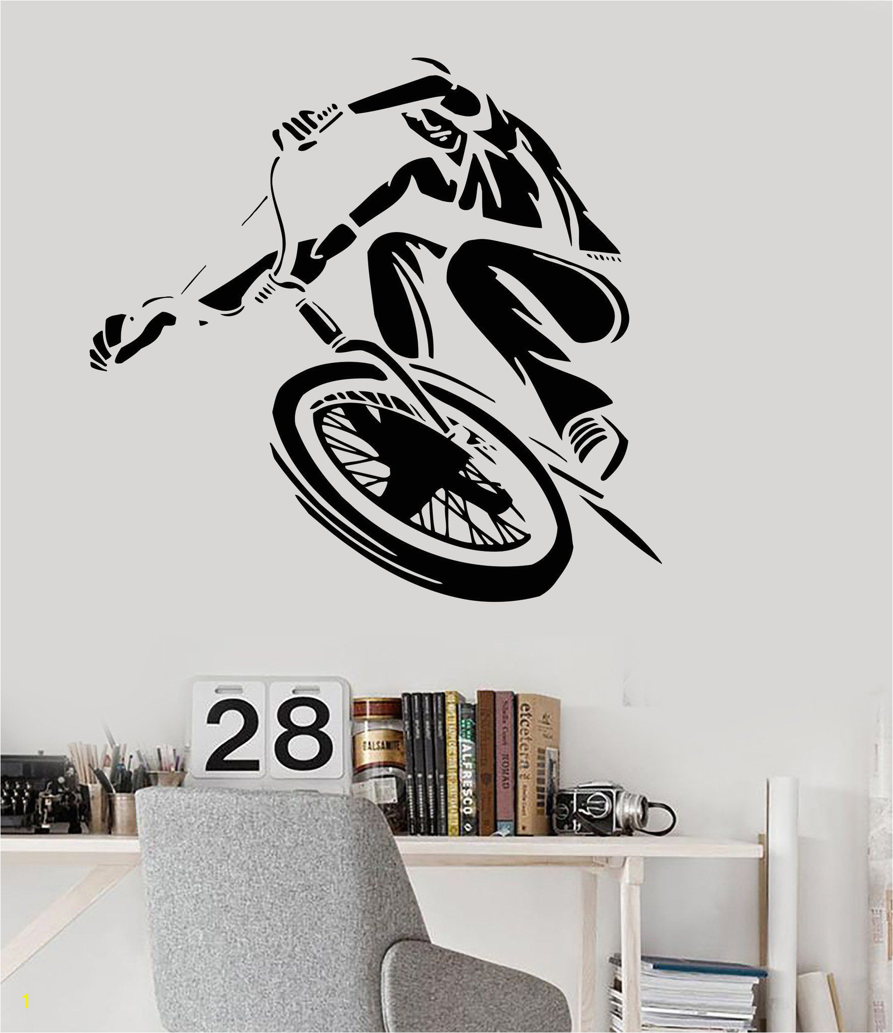 Vinyl Wall Decal BMX Bike Cyclist Teen Room Art Urban Style Stickers Unique Gift ig3157