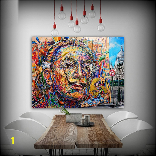 PRINT Oil Painting Street Art Salvador Dali Home Decorative Wall Art Picture For Living Room Painting no frame