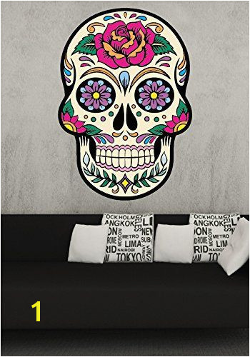 Day Of the Dead Wall Mural Osmdecals Sugar Skull Wall Decal Mural Sticker Home Decor Series 7