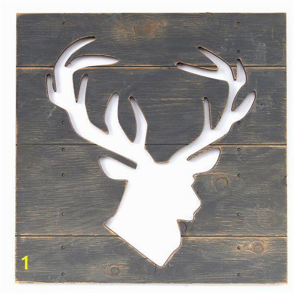 Twelve Timbers Gray Deer Cutout Wall Art $25 â¤ liked on Polyvore featuring home home decor wall art deer wall art grey home decor deer home decor