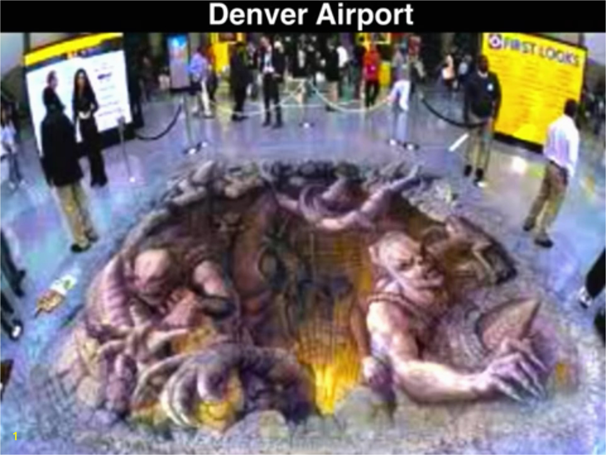 Mural on the floor of the Denver airport