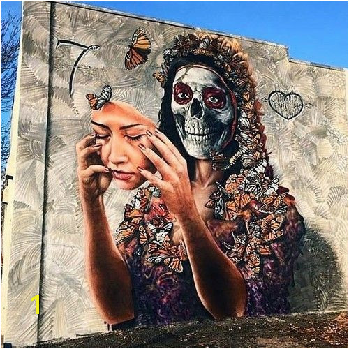 Obra de arte realizado en mural de la ciudad de Denver Colorado por el artista